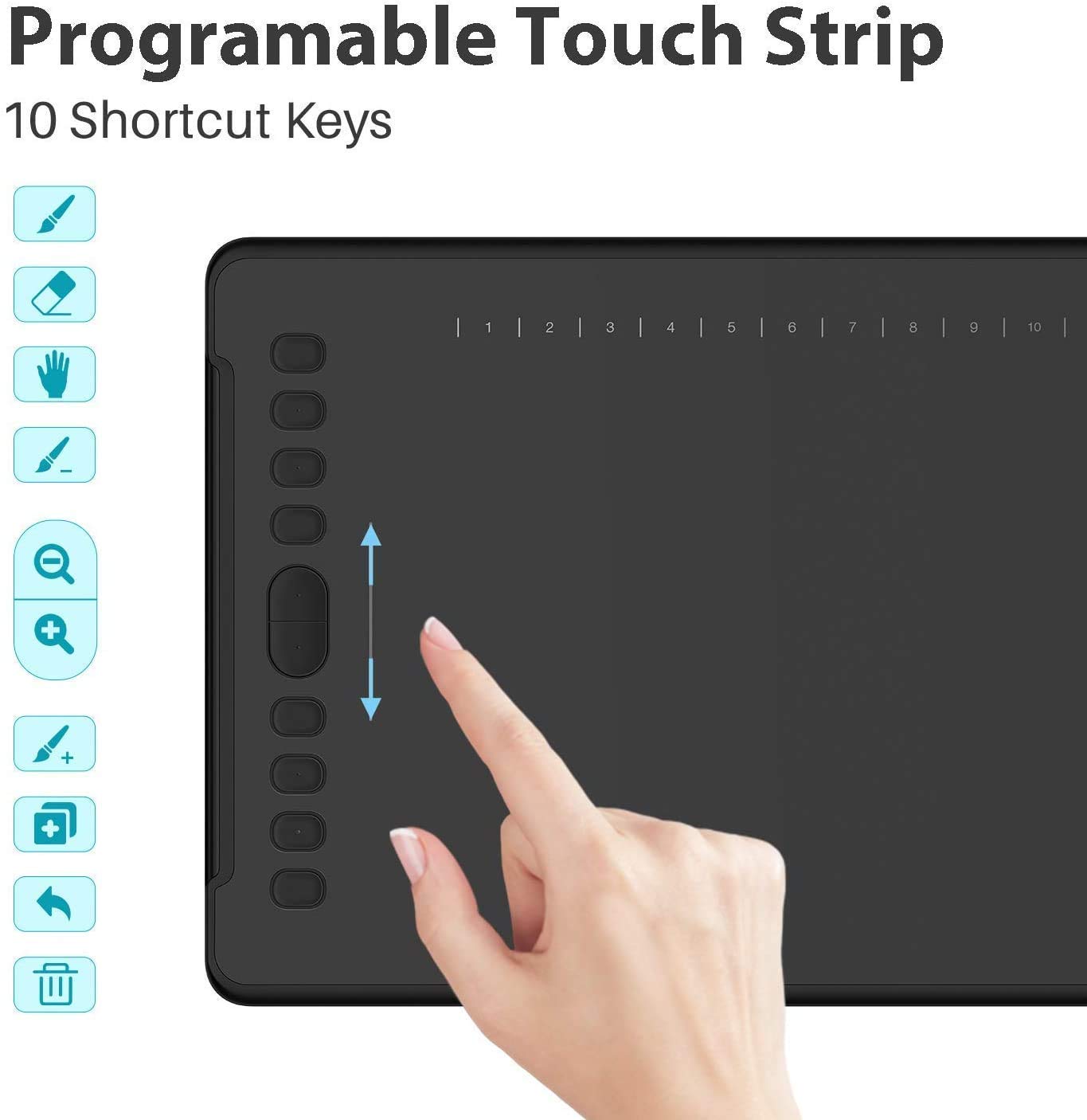 HUION H1161 Drawing Tablet and Palm Rejection Artist Glove - Image 7