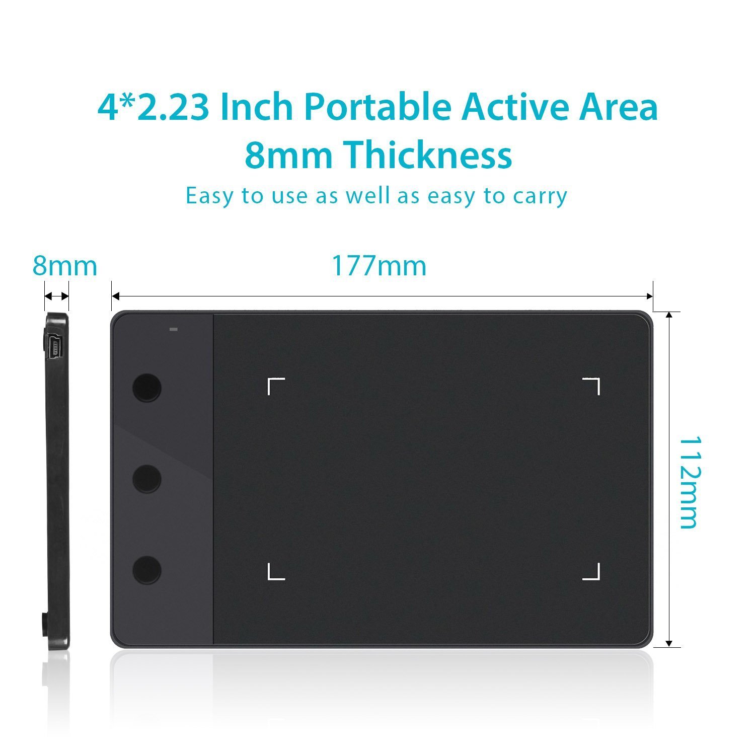 HUION H420 OSU Graphics Drawing Tablet Signature Pad with Digital Stylus and 3 Express Keys Black - Image 5