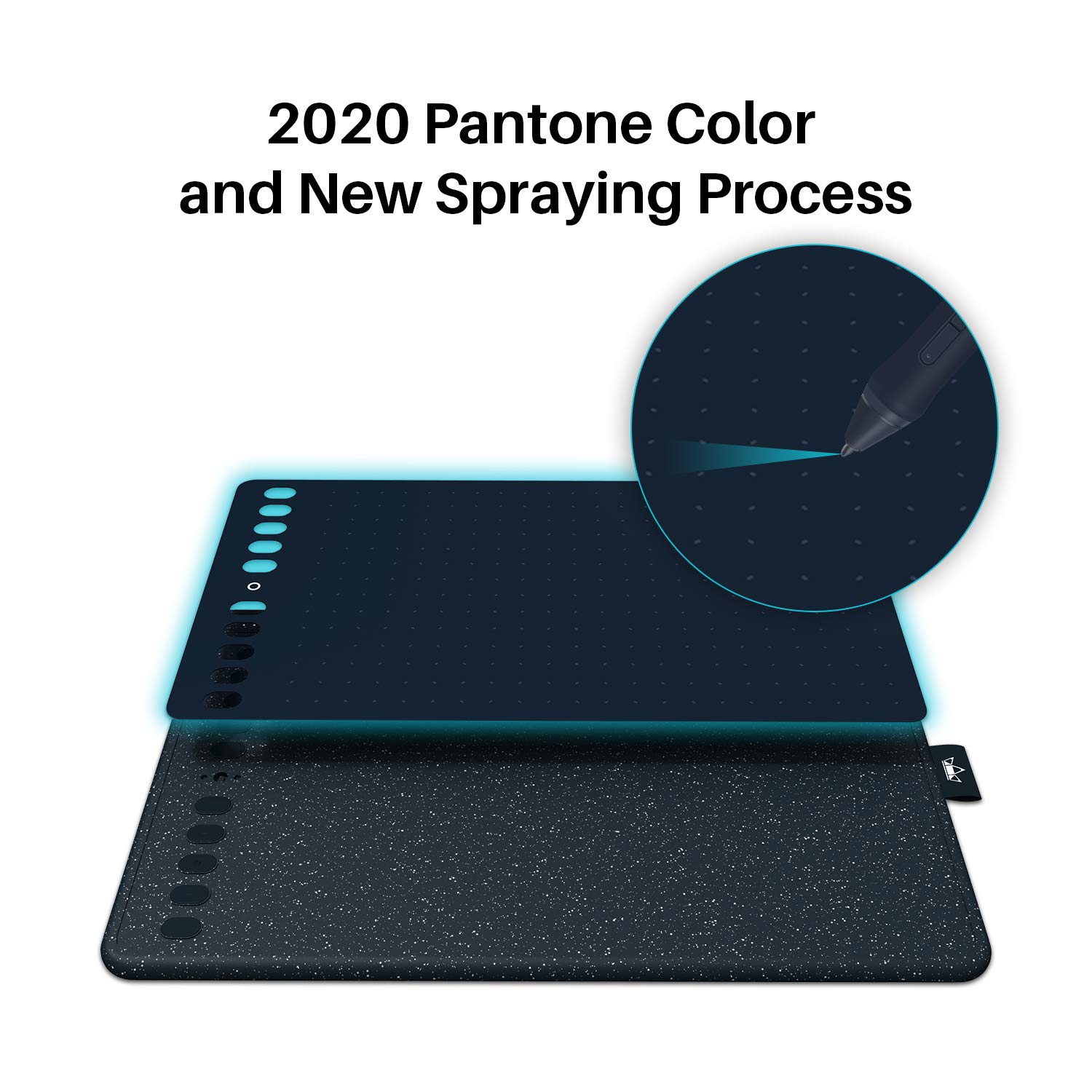 HUION HS611 Graphics Drawing Tablet Android Supported Pen Tablet Tilt Function Battery-Free Stylus 8192 Pen Pressure with 8 Multimedia Keys 10 Express Keys and Touch Strip(Starry Blue) - Image 8