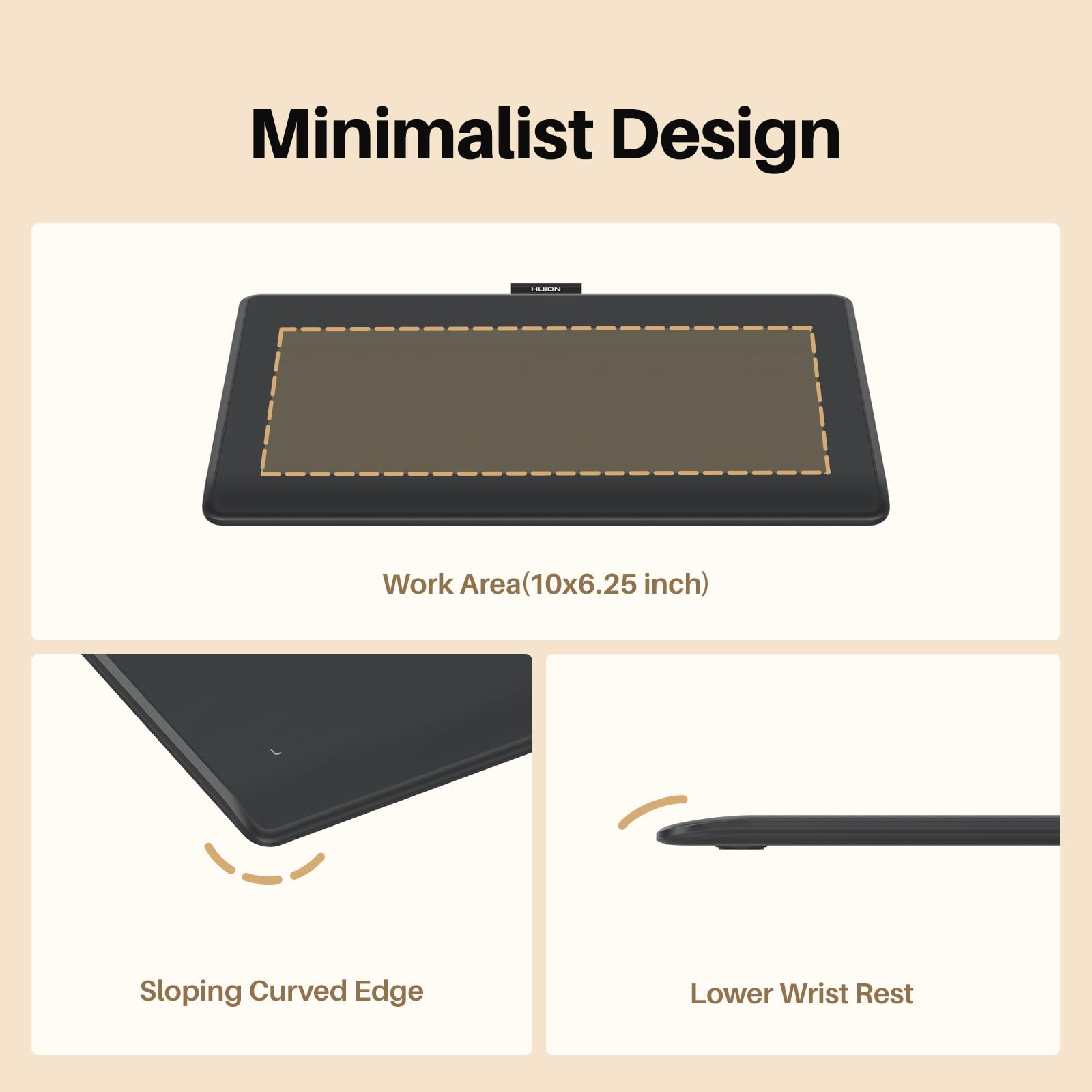 HUION Inspiroy Frego Medium Wireless Drawing Tablet, 10 x 6.25 inch Bluetooth Graphics Tablet, Portable for Design, Writing, Photo Editing, Teaching, Compatible with Windows, Mac, Android and Linux - Image 3