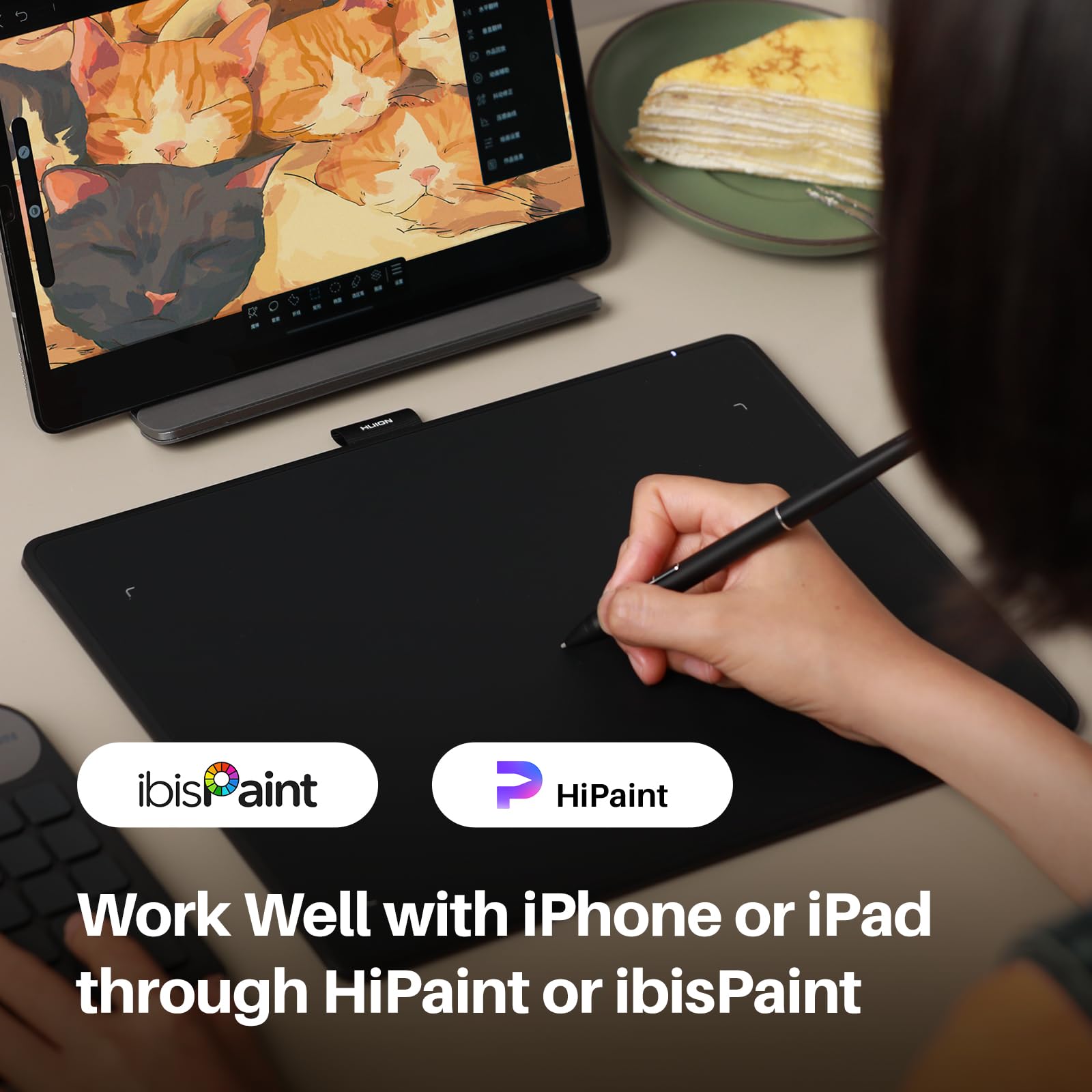 HUION Inspiroy Frego Medium Wireless Drawing Tablet, 10 x 6.25 inch Bluetooth Graphics Tablet, Portable for Design, Writing, Photo Editing, Teaching, Compatible with Windows, Mac, Android and Linux - Image 5