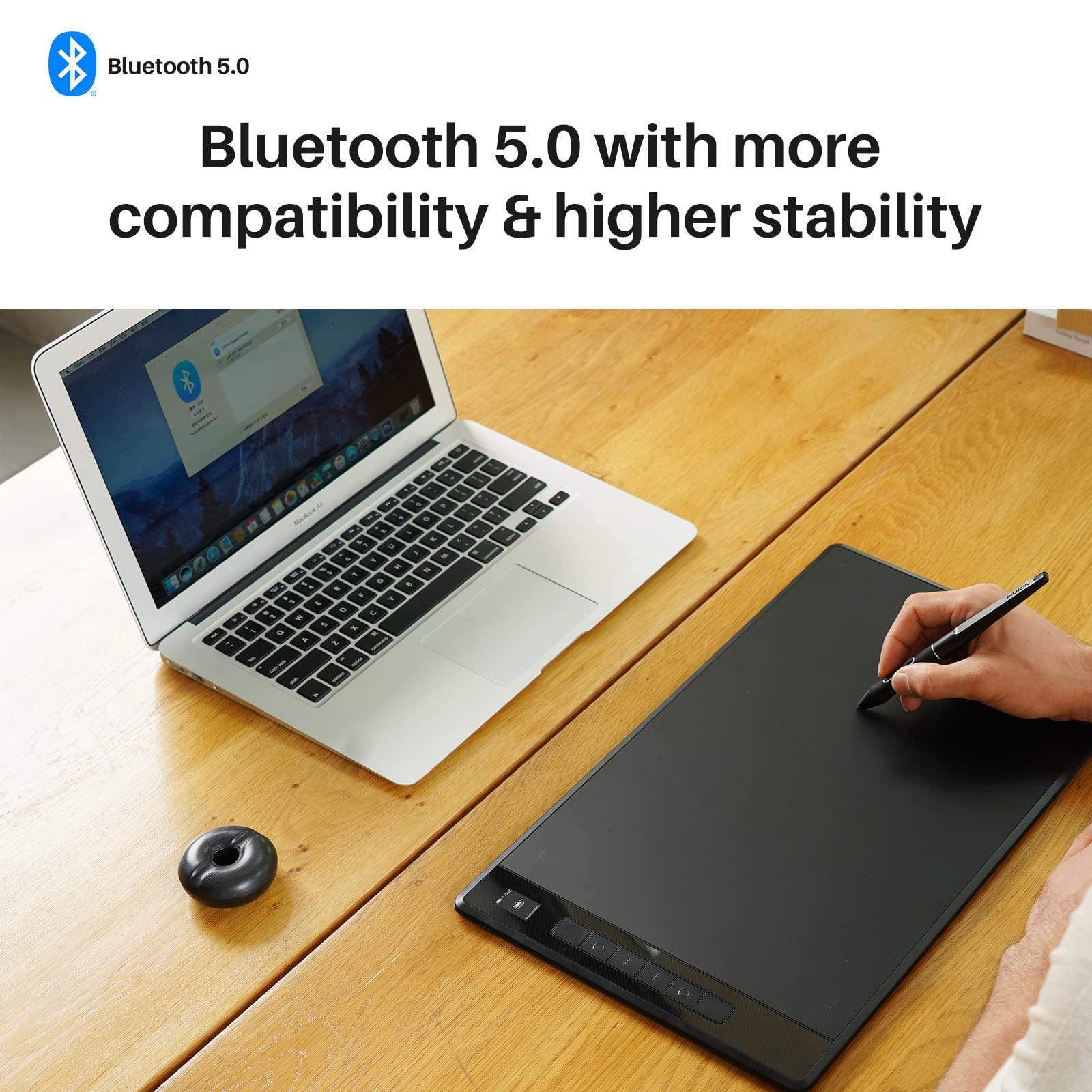 HUION Inspiroy Giano G930L Wireless Graphics Drawing Tablet with Smart Mini LCD Screen and PW517 8192 Levels Pressure Battery-Free Stylus, 13.6 inches Bluetooth Digital Pen Tablet - Image 3