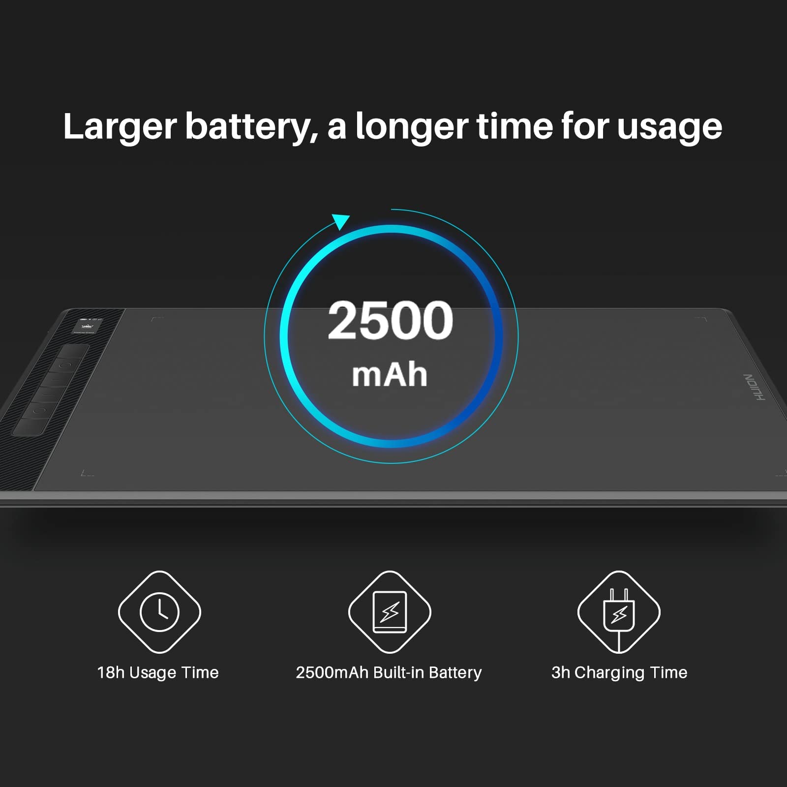 HUION Inspiroy Giano G930L Wireless Graphics Drawing Tablet with Smart Mini LCD Screen and PW517 8192 Levels Pressure Battery-Free Stylus, 13.6 inches Bluetooth Digital Pen Tablet - Image 6