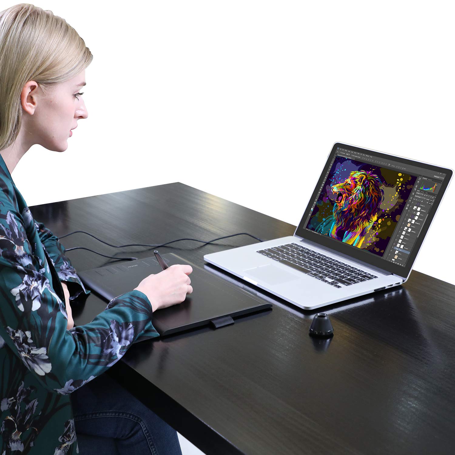 HUION Inspiroy H1060P Graphics Drawing Tablet and Palm Rejection Artist Glove - Image 7