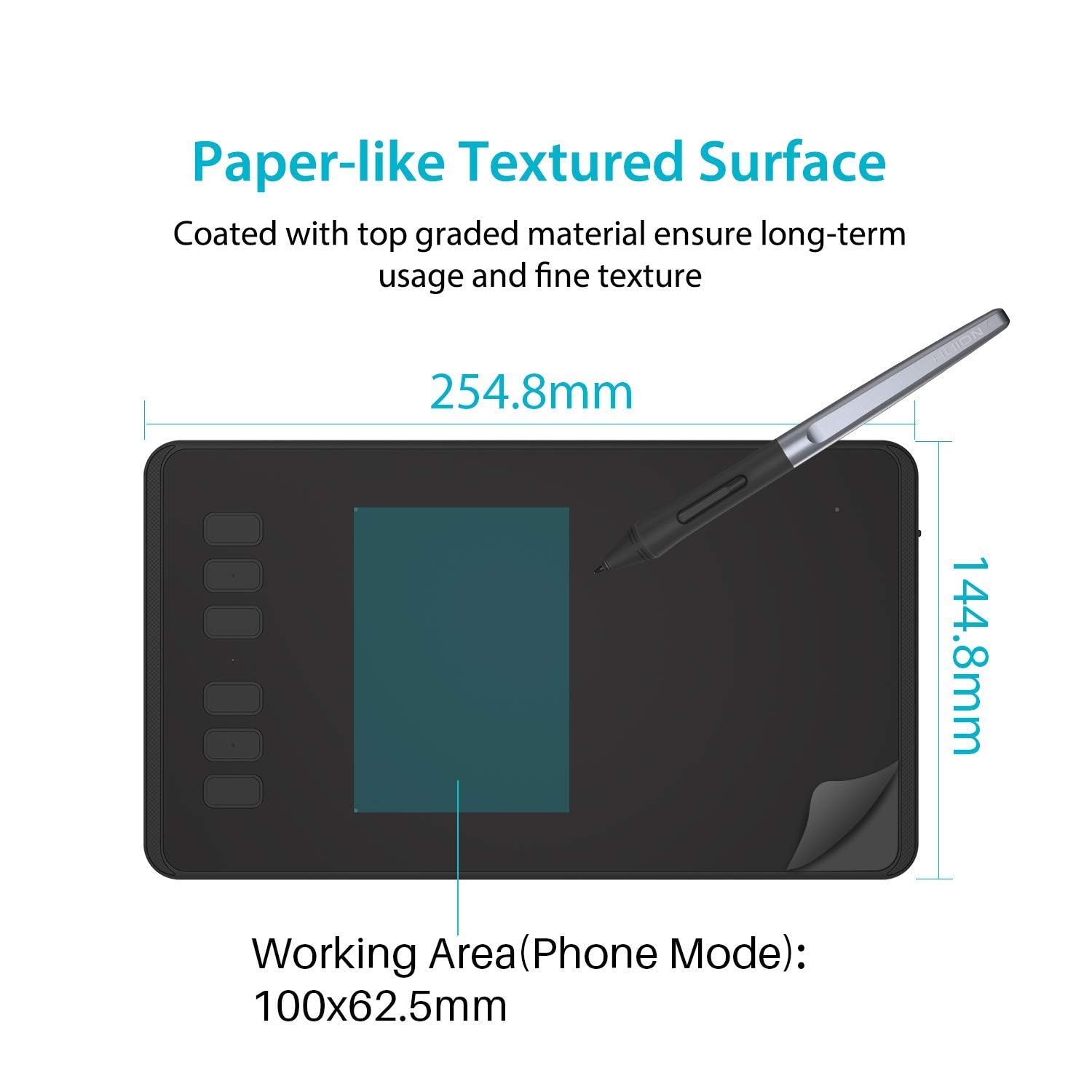 HUION Inspiroy H640P Drawing Tablet and Palm Rejection Artist Glove - Image 3