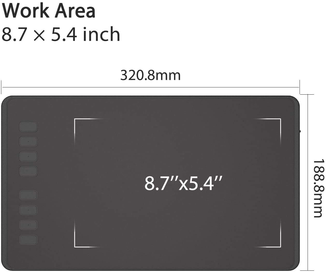 HUION Inspiroy H950P Drawing Tablet and Palm Rejection Artist Glove - Image 6