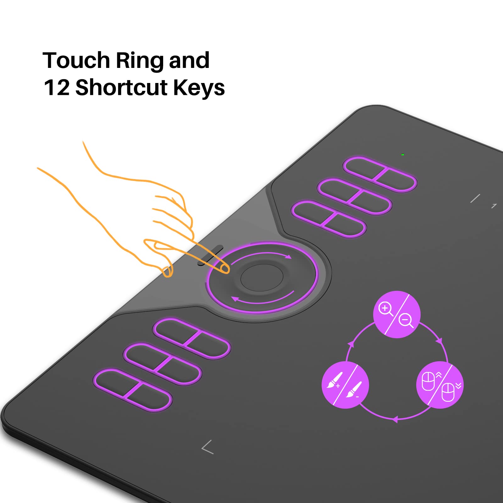 HUION Inspiroy HS610 Drawing Tablet and Palm Rejection Artist Glove - Image 3