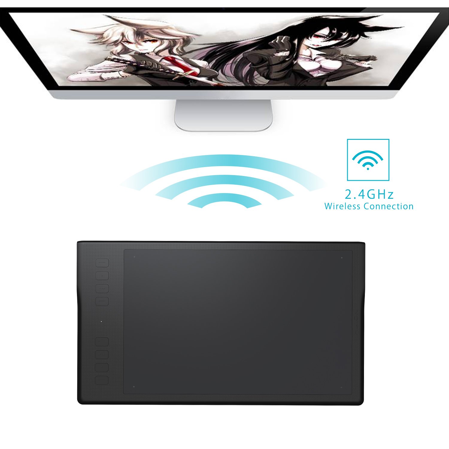 HUION Inspiroy Q11K Wireless Drawing Tablet with Screen and Palm Rejection Artist Glove - Image 4