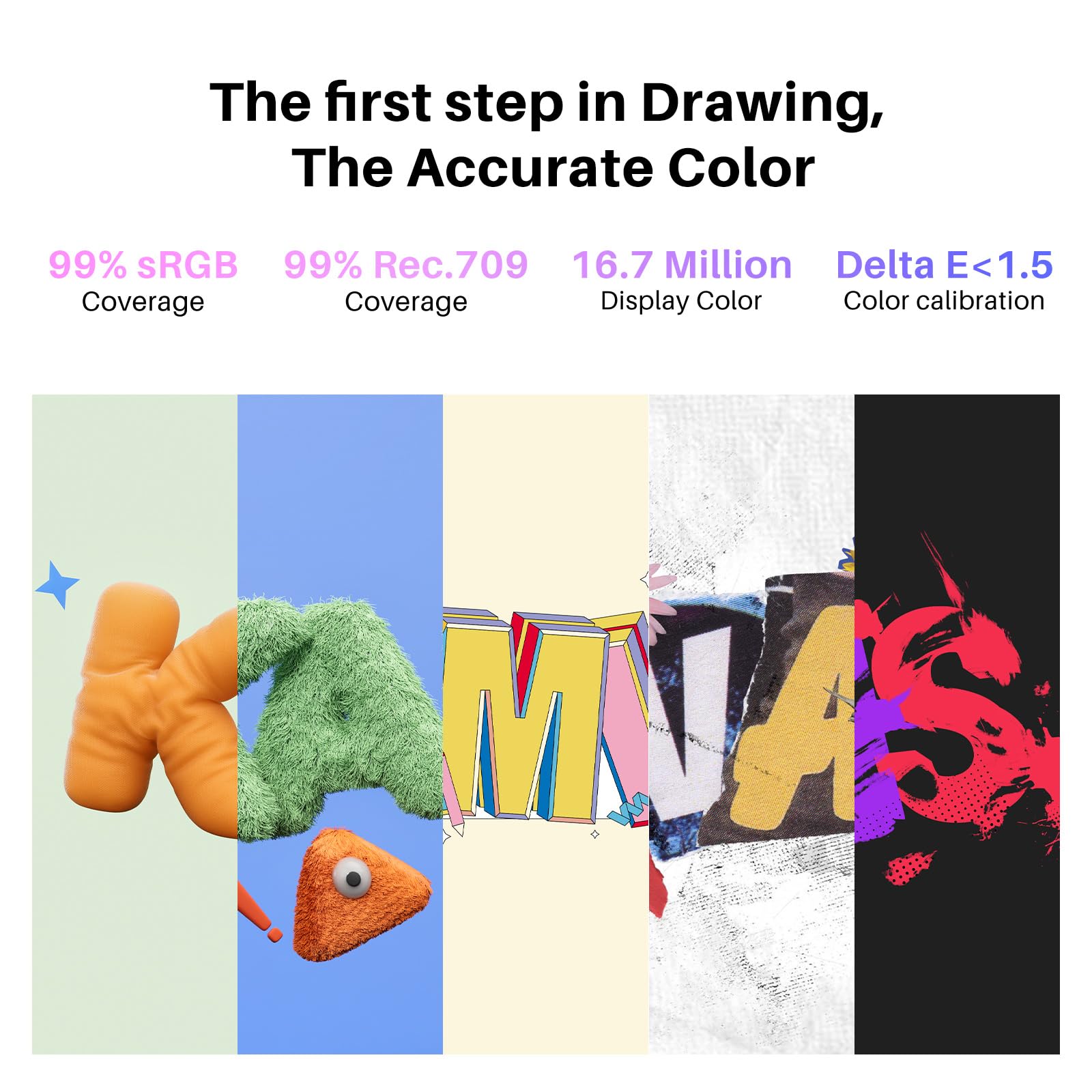 HUION KAMVAS 16 (Gen 3) Drawing Tablet with Screen, 15.8 inch 2.5K QHD Art Tablet with Full Laminated Anti-Sparkle Glass, 99% sRGB, PenTech 4.0, 16384 Pen Pressure, Dual Dials for Mac, PC, Android - Image 3