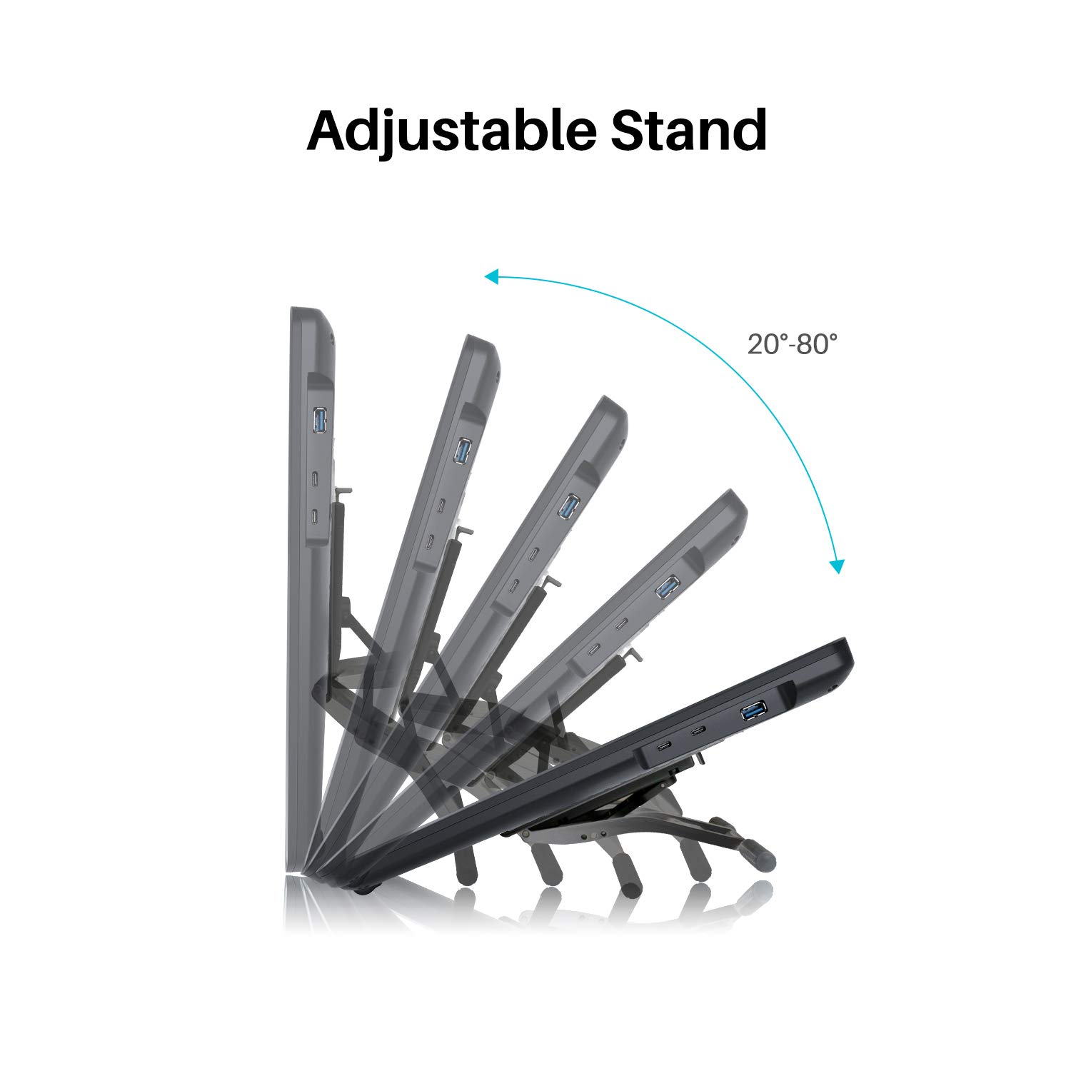 HUION KAMVAS 22 Drawing Tablet with Screen 120% sRGB PW517 Battery-Free Stylus Adjustable Stand, 21.5inch Pen Display for Windows PC, Mac, Android - Image 8