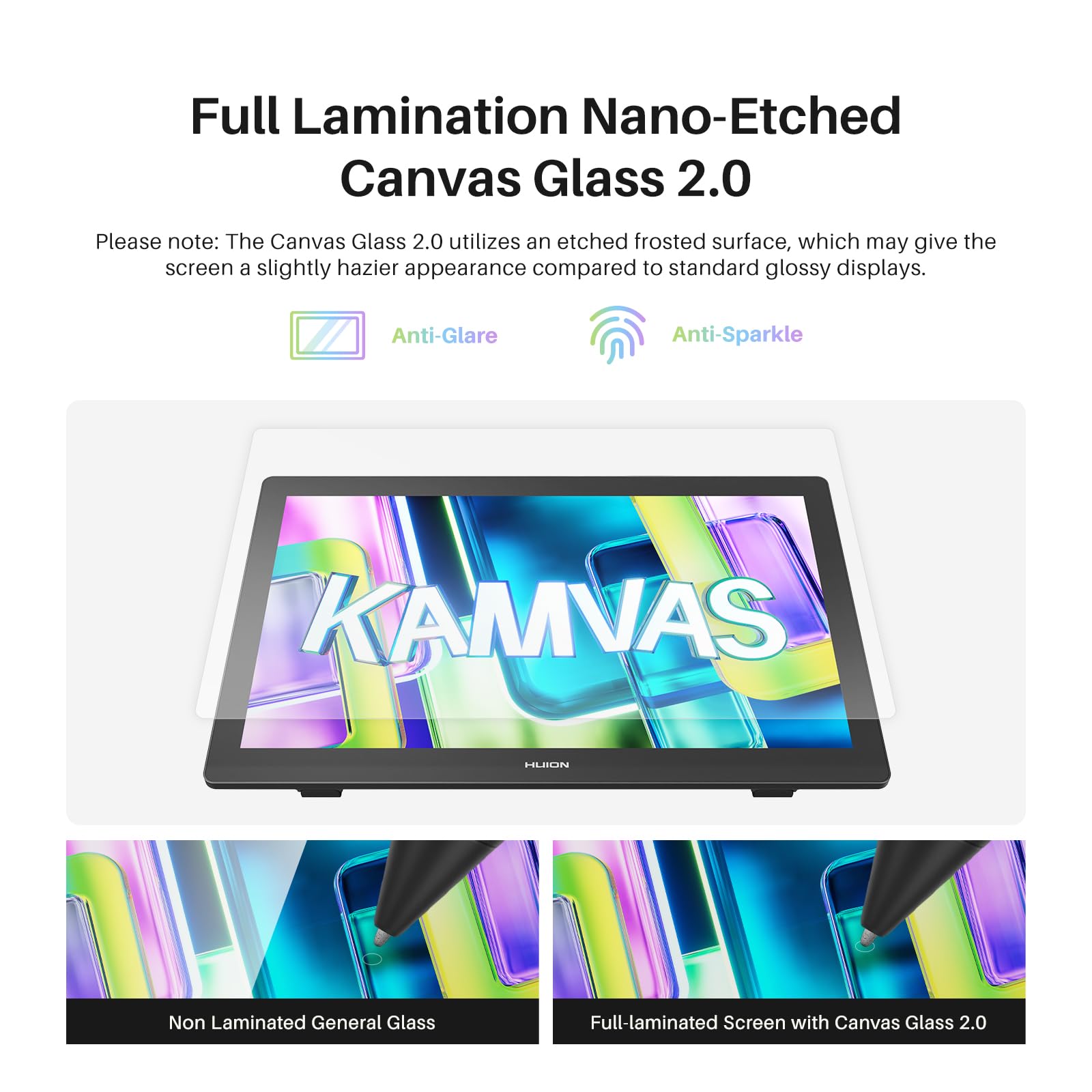 HUION Kamvas 22 (Gen 3) 21.5 Inch 2.5K 90Hz Drawing Tablet with Screen, Featuring PenTech 4.0, △E<1.2 Color Accuracy, Canvas Glass 2.0& Ambient Lighting – Ideal for Digital Art, Animation & Design - Image 5