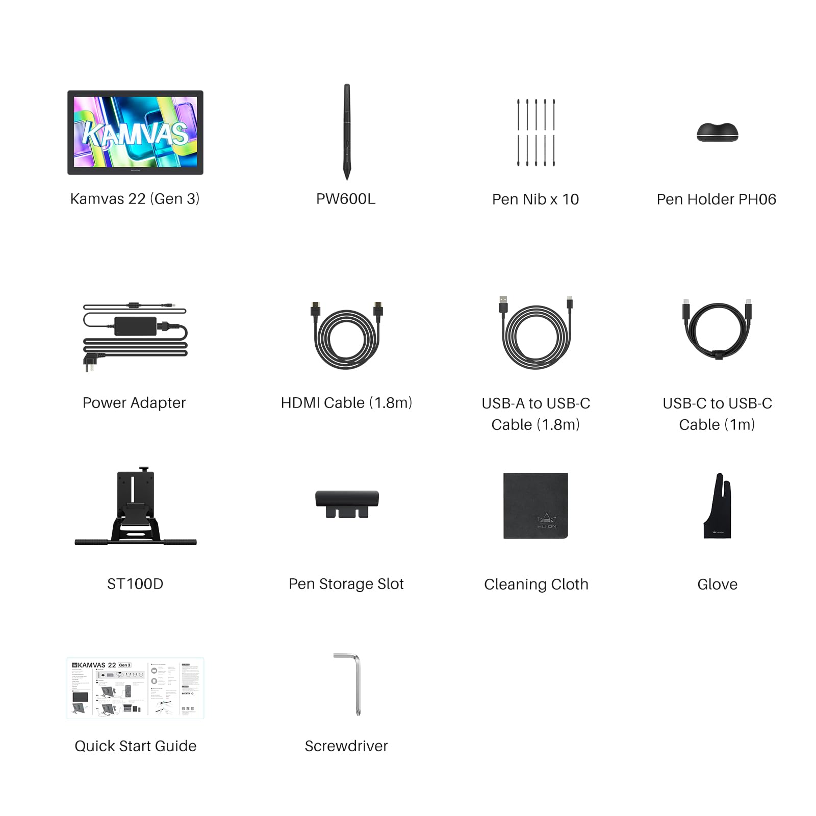 HUION Kamvas 22 (Gen 3) 21.5 Inch 2.5K 90Hz Drawing Tablet with Screen, Featuring PenTech 4.0, △E<1.2 Color Accuracy, Canvas Glass 2.0& Ambient Lighting – Ideal for Digital Art, Animation & Design - Image 9