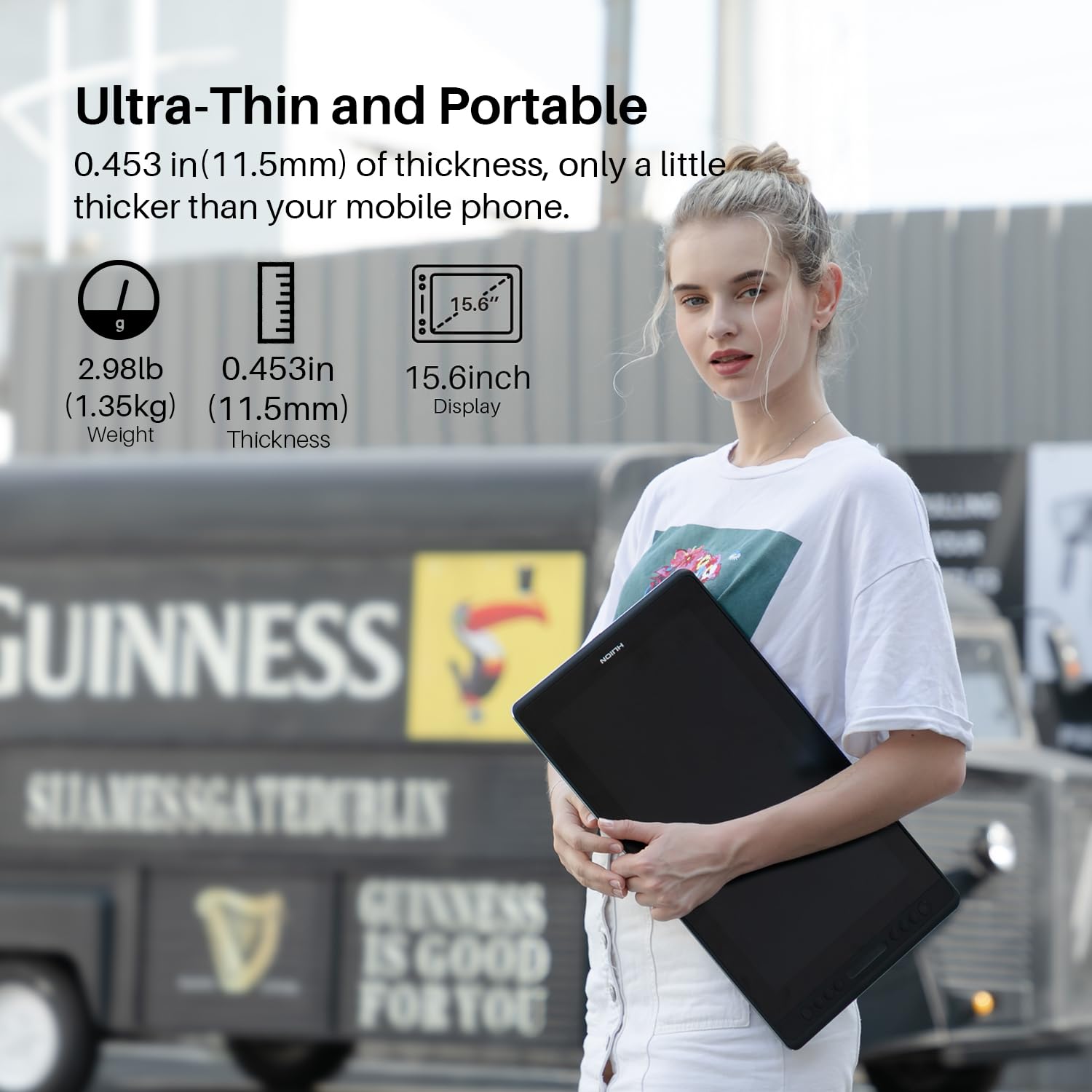 HUION KAMVAS Pro 16 Drawing Tablet with Screen, 15.6 inch Pen Display Anti-Glare Glass 6 Shortcut Keys Adjustable Stand, Graphics Tablet for Drawing, Writing, Design, Work with Windows, Mac and Linux - Image 8