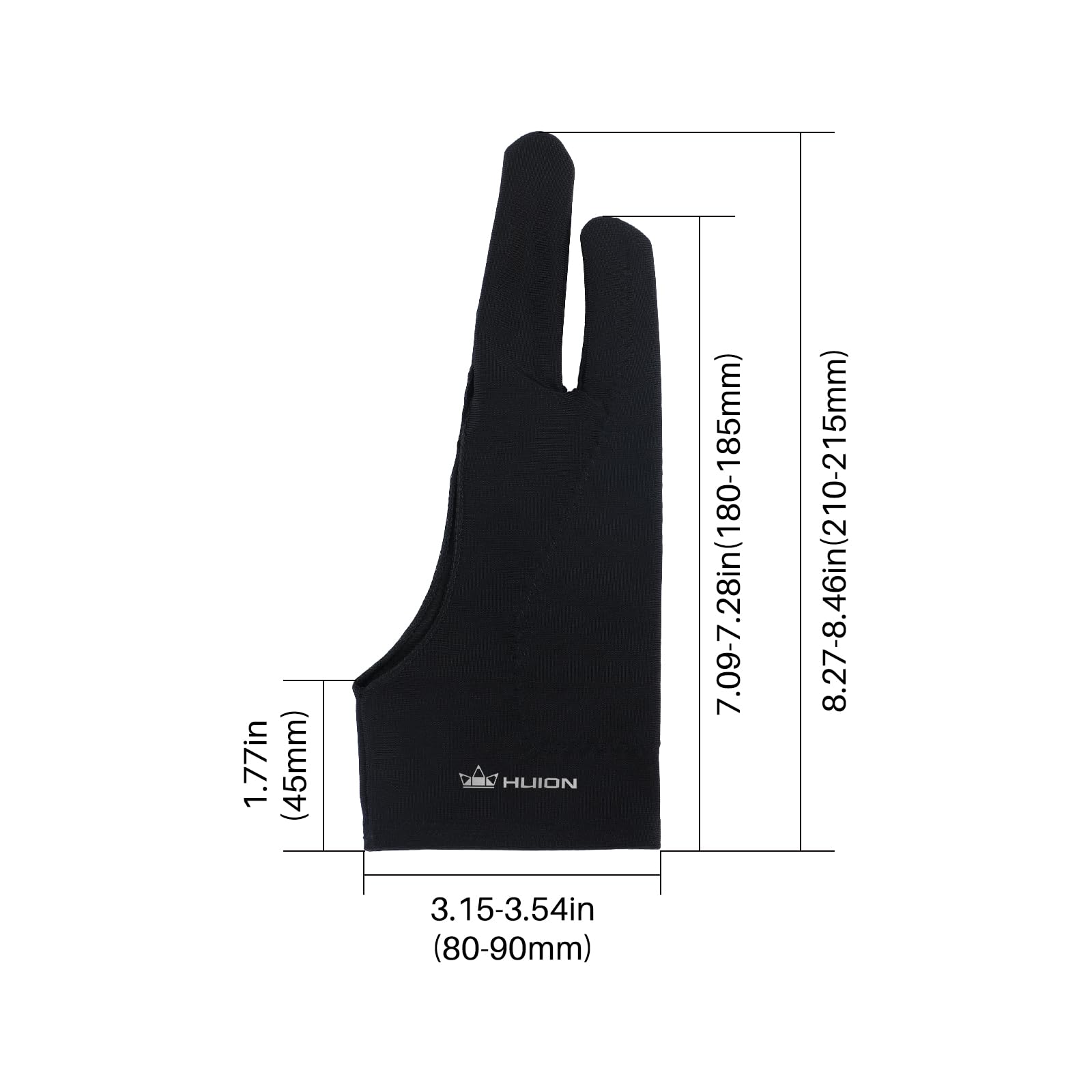 HUION Palm Rejection Artist Glove Two-Finger Glove for Graphic Drawing Tablet iPad Monitor Painting, Paper Sketching, Good for Left and Right Hand - Image 6